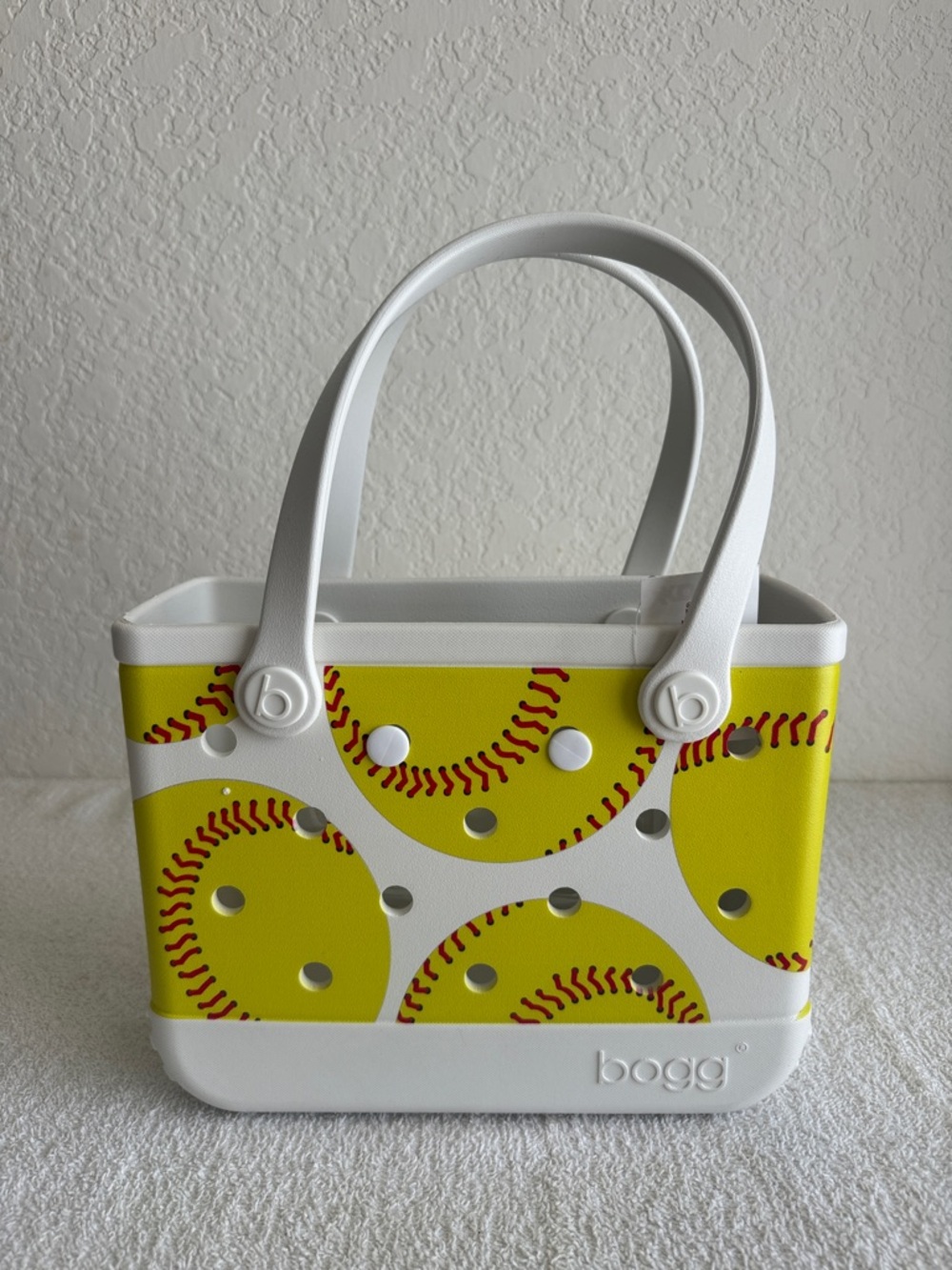 Bogg Bag Yellow Softball Print Tote Bag - Picture 6 of 9